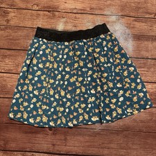 Girl  s Kidpik Teal Floral Skirt Small 7/8