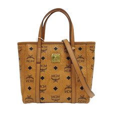 MCM Toni Classic Monogram Print Tote Crossbody Shopping Bag - Very Good #U9X30H