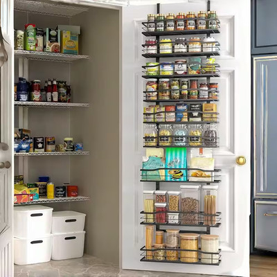 9-Tier Metal Pantry Organizer for Pantry Organization, Kitchen Essentials, Laund
