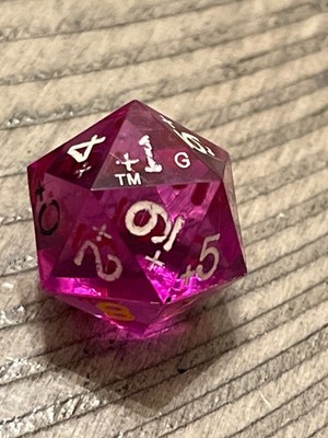 Vintage Gamescience d20 purple gem rpg ad&d dice 120723@