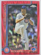 2025 Topps Chrome Update TAYLOR ROGERS /5 RED RAYWAVE PARALLEL USC147 Cubs