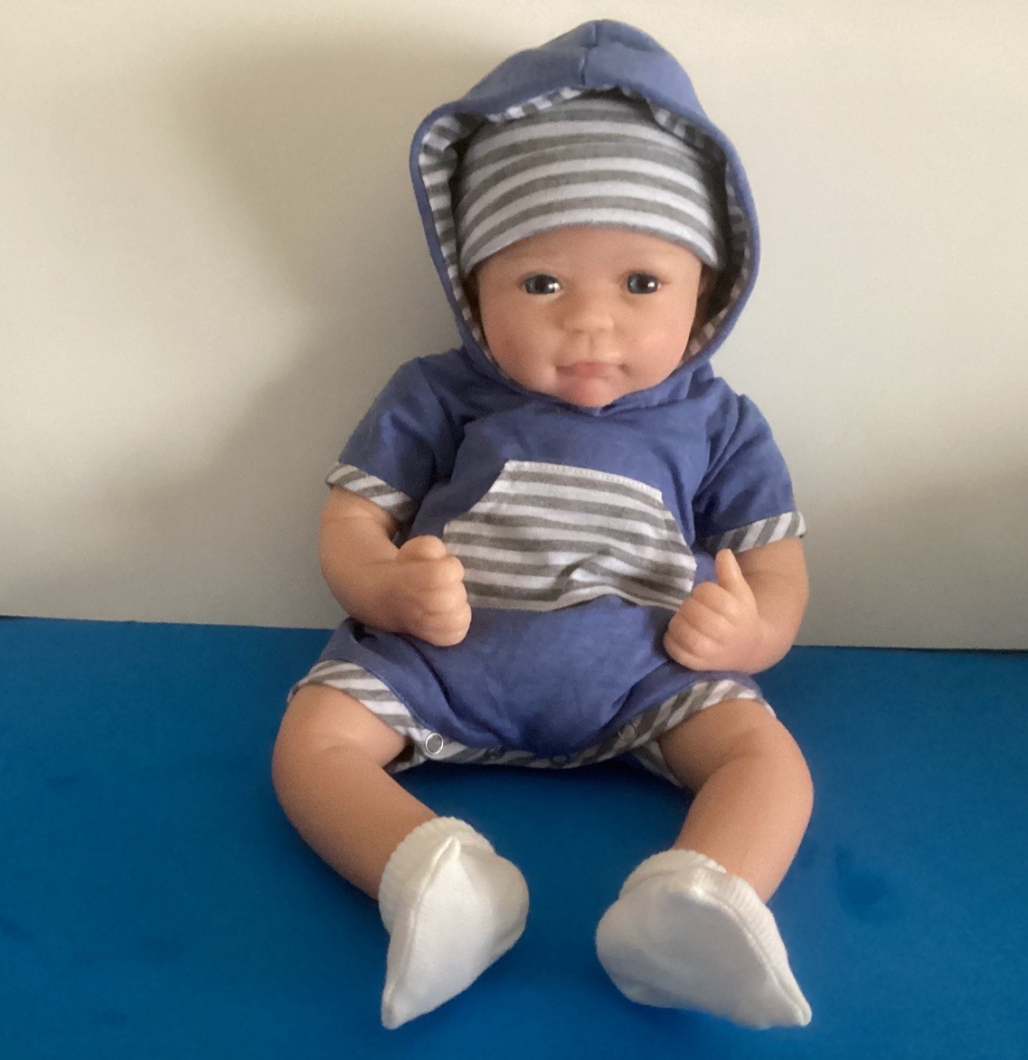 Ashton-Drake Caleb Lifelike Silicone Baby Doll w/ Rooted Hai