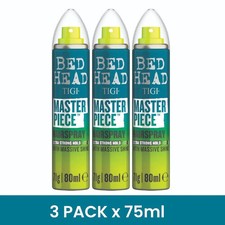 TIGI Bed Head MASTERPIECE Massive Shine Strong Hold Hairspray 75ml - Pack of 3