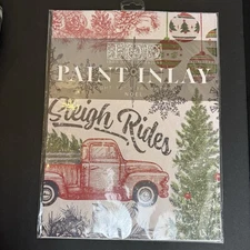 Iron Orchid designs IOD Paint Inlay (Noel) Eight 12 X 16 Sheets NEW