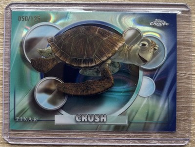 2026 Topps Disney Chrome 91 Crush (Finding Nemo) 050/125 Dark & Light Blue Lava