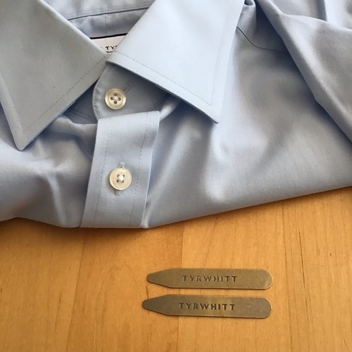 NWOT Charles Tyrwhitt Dress Shirt Classic Fit L/S 16.5/33in 42/84cm Light Blue - Picture 5 of 12