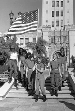 Linda Blair seen filming a scene for unspecified movie front of Be- Old Photo 13