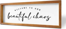 Welcome Home Sign Rustic Country Family Welcome Sign for Front Door Wooden Frame