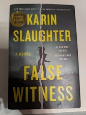 False Witness By Karin Slaughter Signed Autographed HC Book Free Shipping 