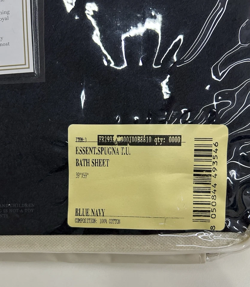 Sábana de baño Frette Unito azul Nevy 100 % algodón hecha en Italia Foto 4 de 4