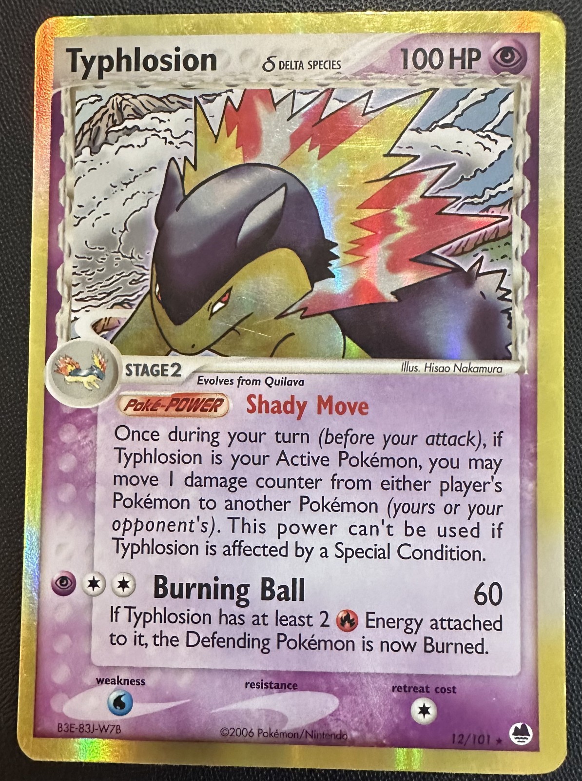 Pokemon Card - Typhlosion (Delta Species) Dragon Frontiers 12/101 Holo Rare