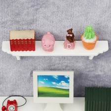 White Dollhouses Shelf Storage Solution Unit 1/12 Miniature Room Scene Furniture