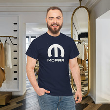 Mopar Muscle Car Blue Cotton Unisex T-Shirt