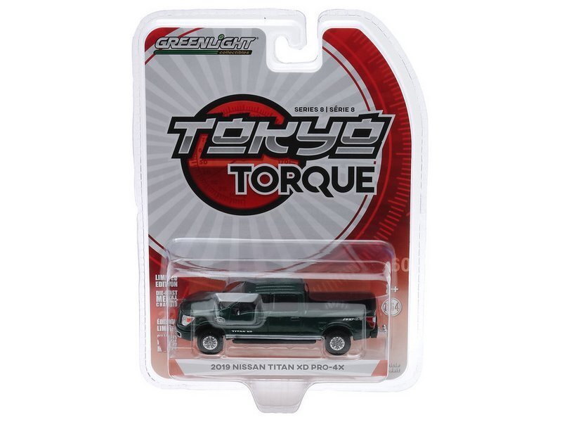NISSAN Titan XD Pro-4X - 2019 - darkgreenmetallic - Greenlight 1:64