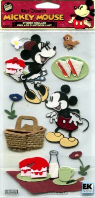 Disney Mickey & Minnie Picnic, 3D scrapbook Stickers EK Success DJBV005