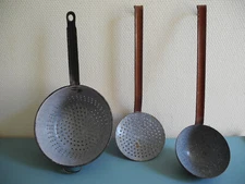 lot of antique kitchen utensils enamelled decor vintage enameled kitchen utensils