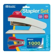 Comfort Grip Desktop Standard Stapler Set with Staples Remover and 1000 Staples