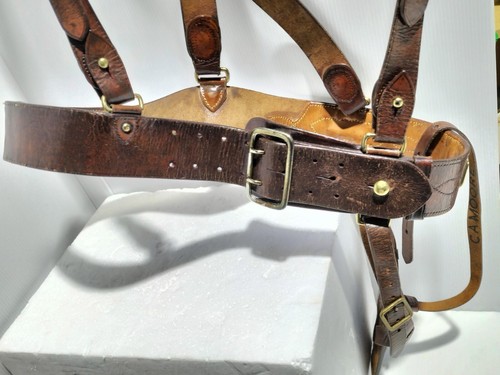 WW1 WWI Sam Browne Belt Double Shoulder Sword Frog Original Military History -AF - Bild 4 von 14