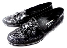 HUSH PUPPIES LOAFERS SLIP ON BLACK LEATHER MEN'S SHOES SIZE 10 M