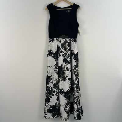 green emerald velvet dress Alex Evenings Petite Empire-Waist Gown & Bolero Jacket - Black/White main image 1