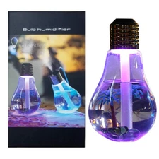 LED bulb humidifier Air ultrasonic atomization aromatic essential oil diffuser