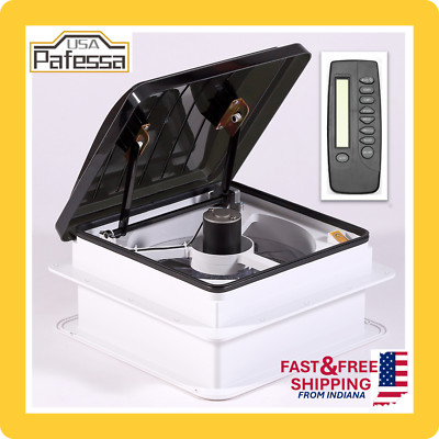 Pafessa USA 14'' RV Roof Vent Fan with Rain & Temperature Systems wRemote Control
