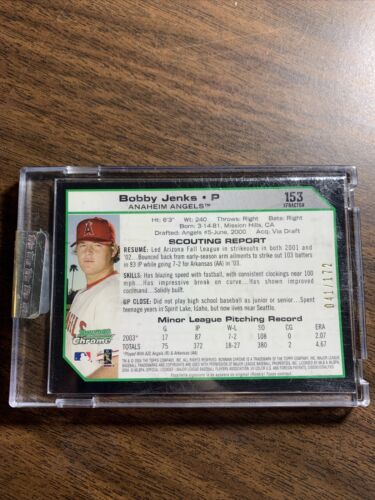 2004 Bowman Chrome Uncirculated Bobby Jenks 41/172 Green Refractor - Picture 2 of 2