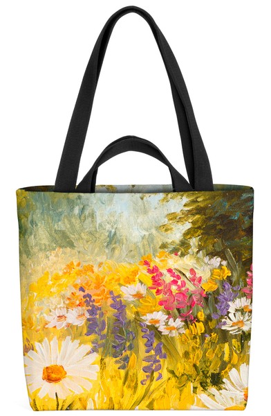Wildblumen ÖLfarben Blumen Tasche Wald Wildblumen Blumenstrauss BlüTen Garten B-image