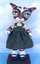 Cloth Folk Art Doll Paper Pattern "Little Kitty" By Susan Barmore