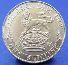 1926 KING GEORGE V SILVER SHILLING   / SNIFF'S  ANCIENT COINS T-7