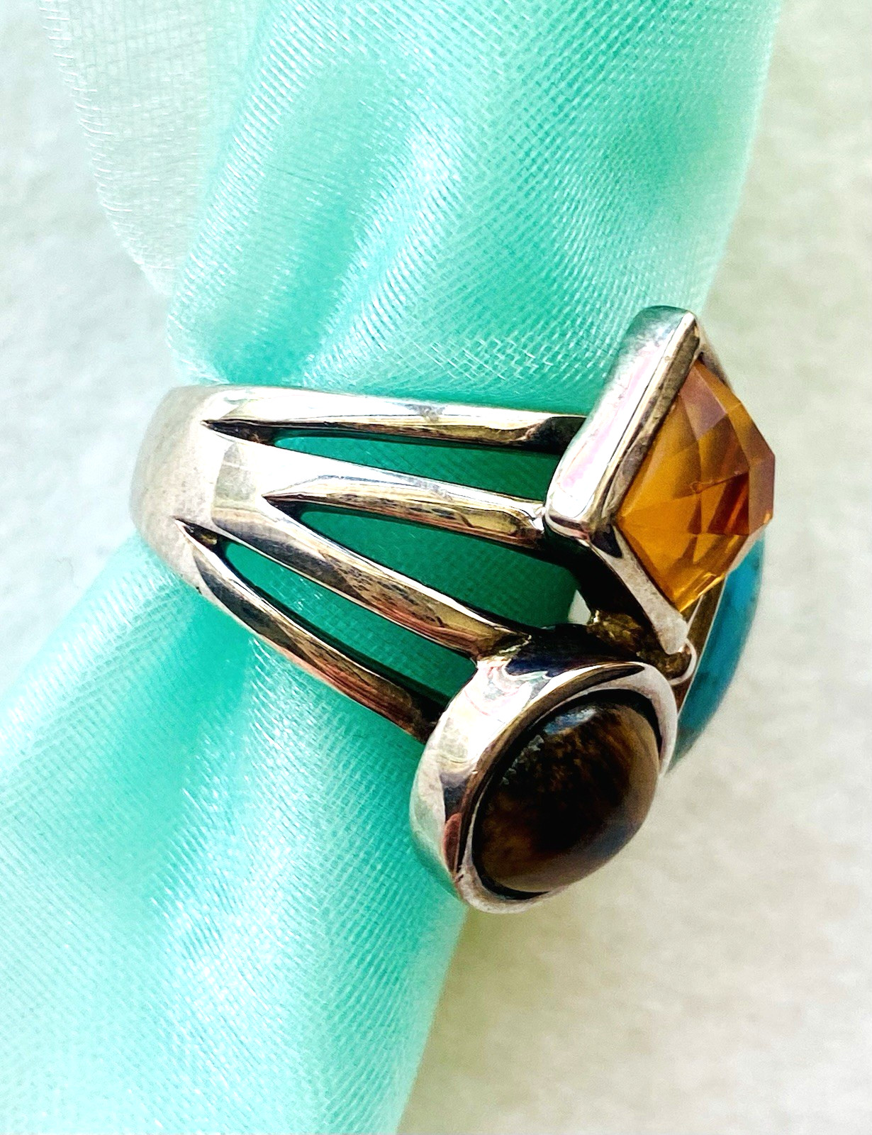 Barre Sterling Silver Statement Ring Turquoise Ci… - image 8