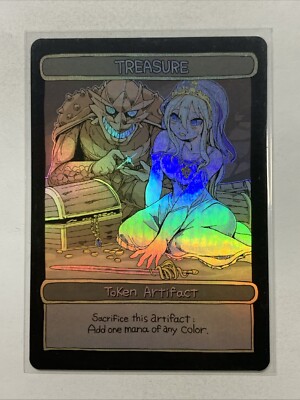 Treasure Thalia Goblin Magic The Gathering MTG Card Foil Holo Anime Waifu Girl