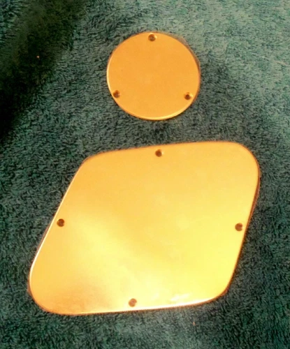 Gibson/Les Paul- back plates-set of 2 - solid brass - custom made- polished