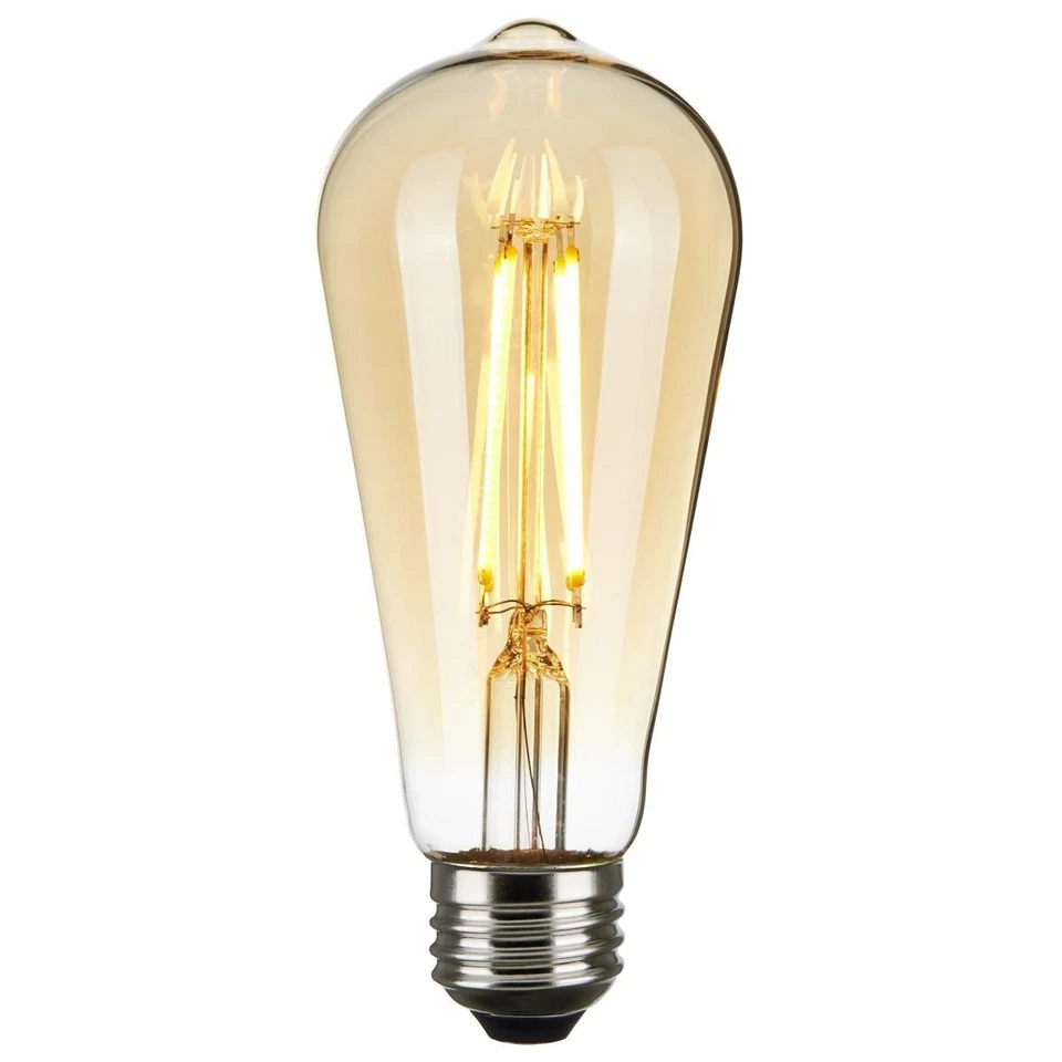 Satco S9578 - 4.5 Watt ST19 LED Vintage Amber Light Bulbs - 2000K  (6 Pack) - Image 3 of 4