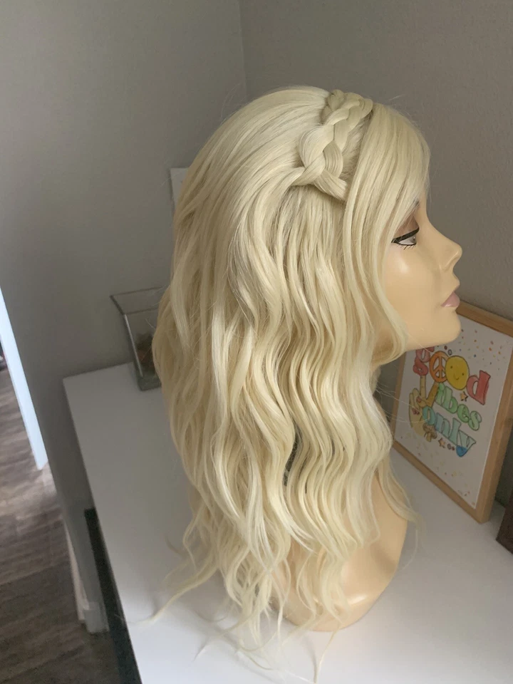 Forever Young EUROPEAN BOHO Lace Front Wavy WIG Braid Crown 613 Light Blonde - Image 3 of 4