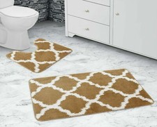 Image of Non Slip 2 Piece Lattice Bath Mat Pedestal Mat