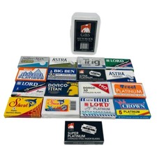 G.B.S Double Edge Safety Razor Blade Variety Pack, 120 Count INCLUDES ALUM BLOCK