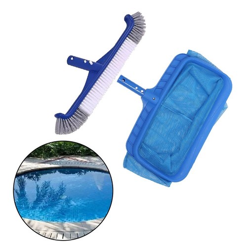 Heavy Duty Pool Cleaning Brush and Skimmer Net Bundle for Superior