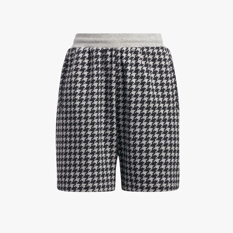 Adidas x Ivy Park HN4528 Houndstooth Bermuda Shorts Grey Black S