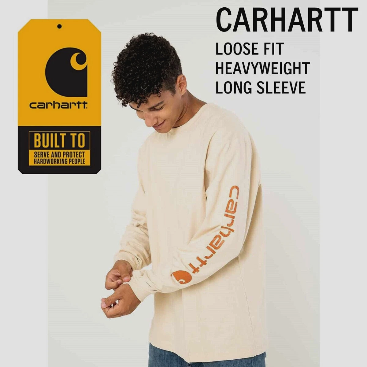 carhartt men's sleeve logo graphic long sleeve t shirt