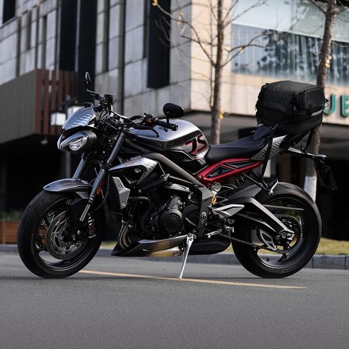 Motorcycle Sissy Bar Bags Rear Tail Bag Touring Waterproof Expandable Tail Bags - Picture 8 of 12