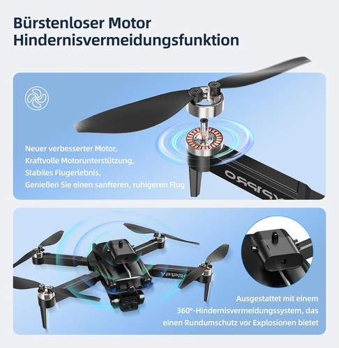 Drohne mit Kamera,Drohne mit Kamera 4K für Kinder Bürstenloser Motor 2 Akkus Lan - Bild 3 von 7