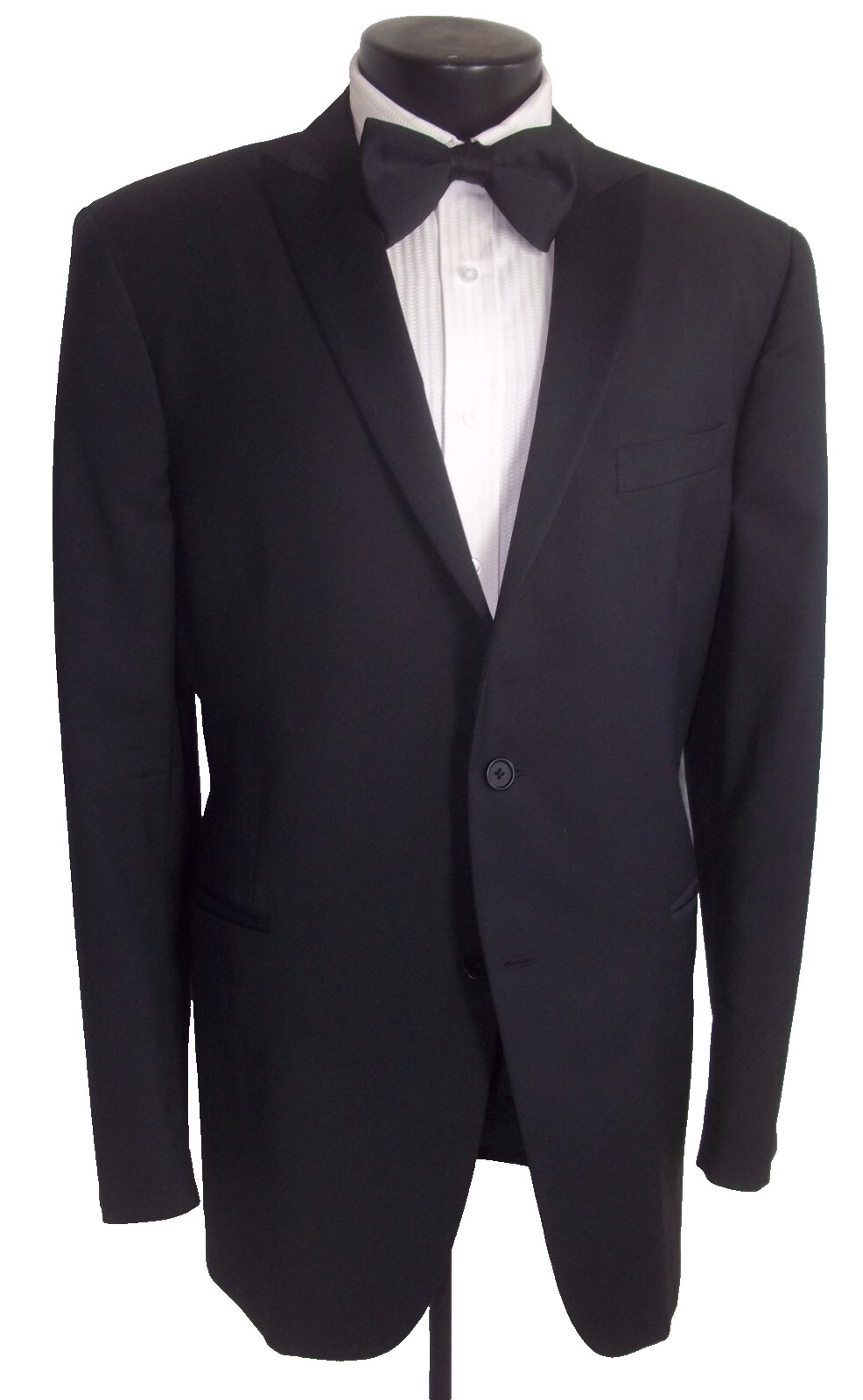 / John Varvatos Solid Black 2Button Wool Formal S… - image 2