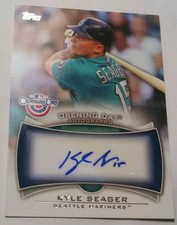 2014 Topps Opening Day Autographs Kyle Seager Autograph Seattle Mariners