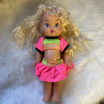 Vintage 1988 Little Miss Makeup Doll Dress Up Blonde Hair Heart