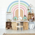 Colorful Elongated Half Rainbow Wall Decals, Stickers, Wall Art Decoration 519