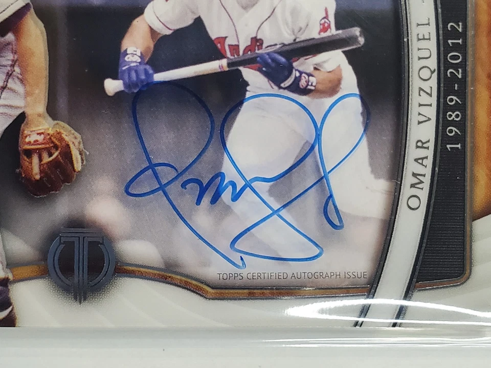 Omar Vizquel 2018 Topps Tribute Signatures Autograph 8/50 SP Cleveland Guardians - Image 3 of 4