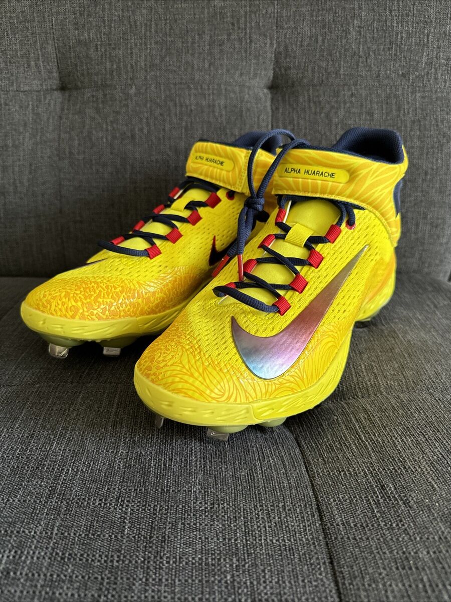 Rare Nike Alpha Huarache Elite 4 Mid Ronald Acuña Jr. Men Rare Nike Alpha Huarache Elite 4 Mid Ronald Acuña Jr. Men