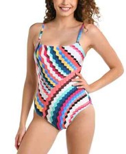 La Blanca Women's Slice Lingerie One Piece Swimsuit Tummy Control Multicolor 6