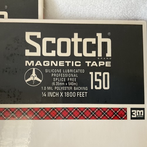 Scotch Magnetic Tape 150 1/4” X 1800’ Lot of 2 New, Sealed 6.35mmx540m 1ml Poly - Picture 2 of 6